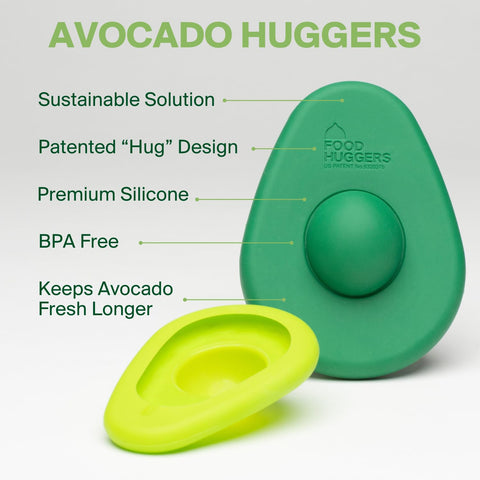 Food Huggers avocado hugger pit-seal preserves freshness with pit.