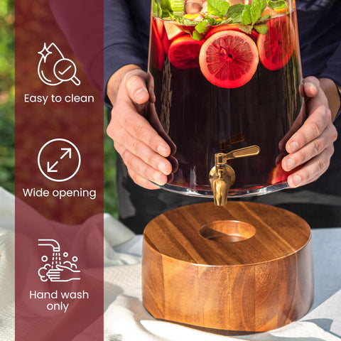 Foodle party beverage dispenser ideal for sangria, punch, and lemonade