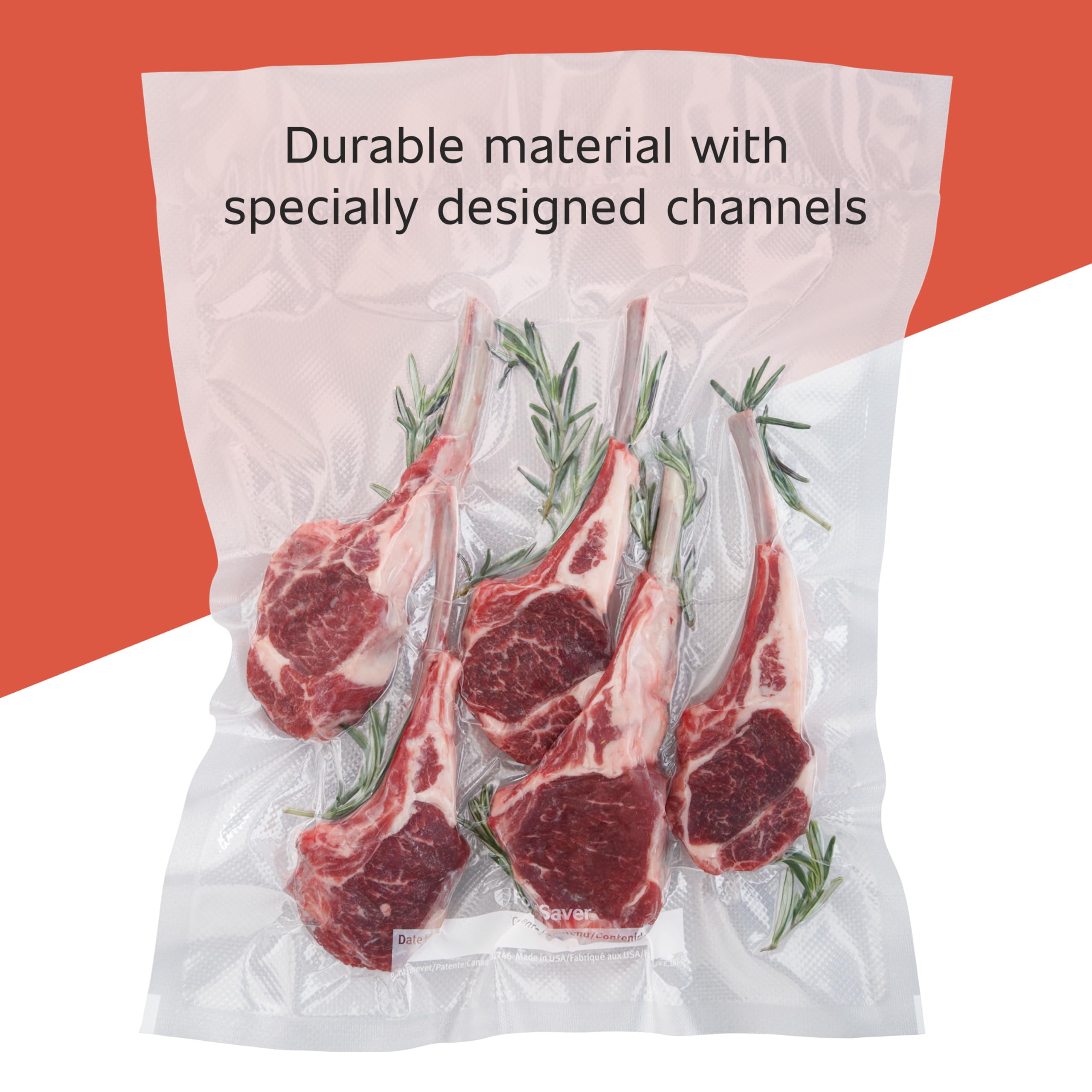 FoodSaver custom-fit bags in freezer storage protect from freezer burn and spoilage.