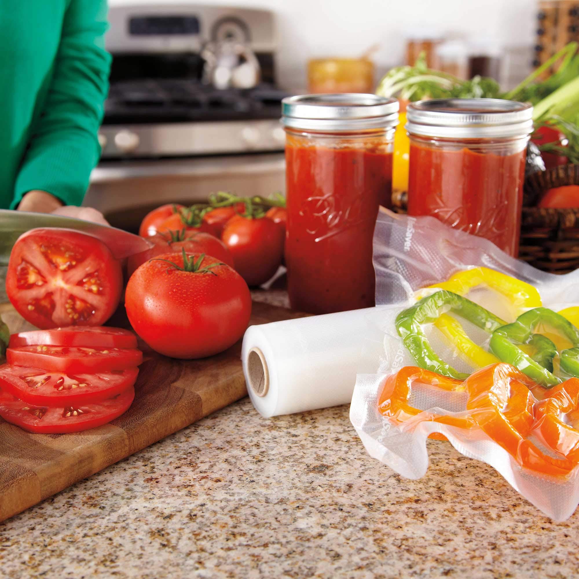 Foodsaver 11x16 roll, three-pack, versatile for long portions.