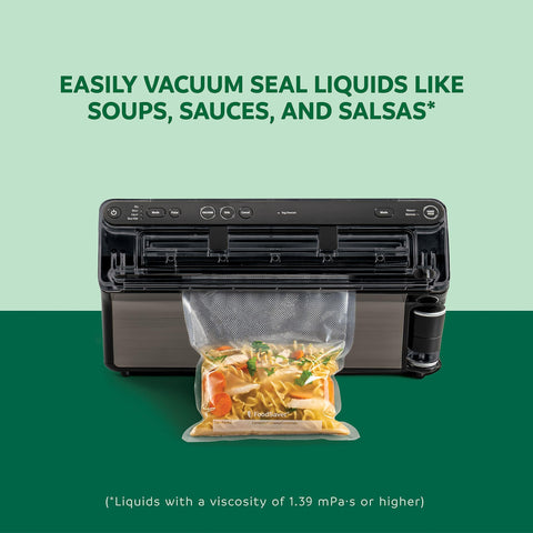 FoodSaver Elite Liquid+ 6 settings dial for versatile sealing.