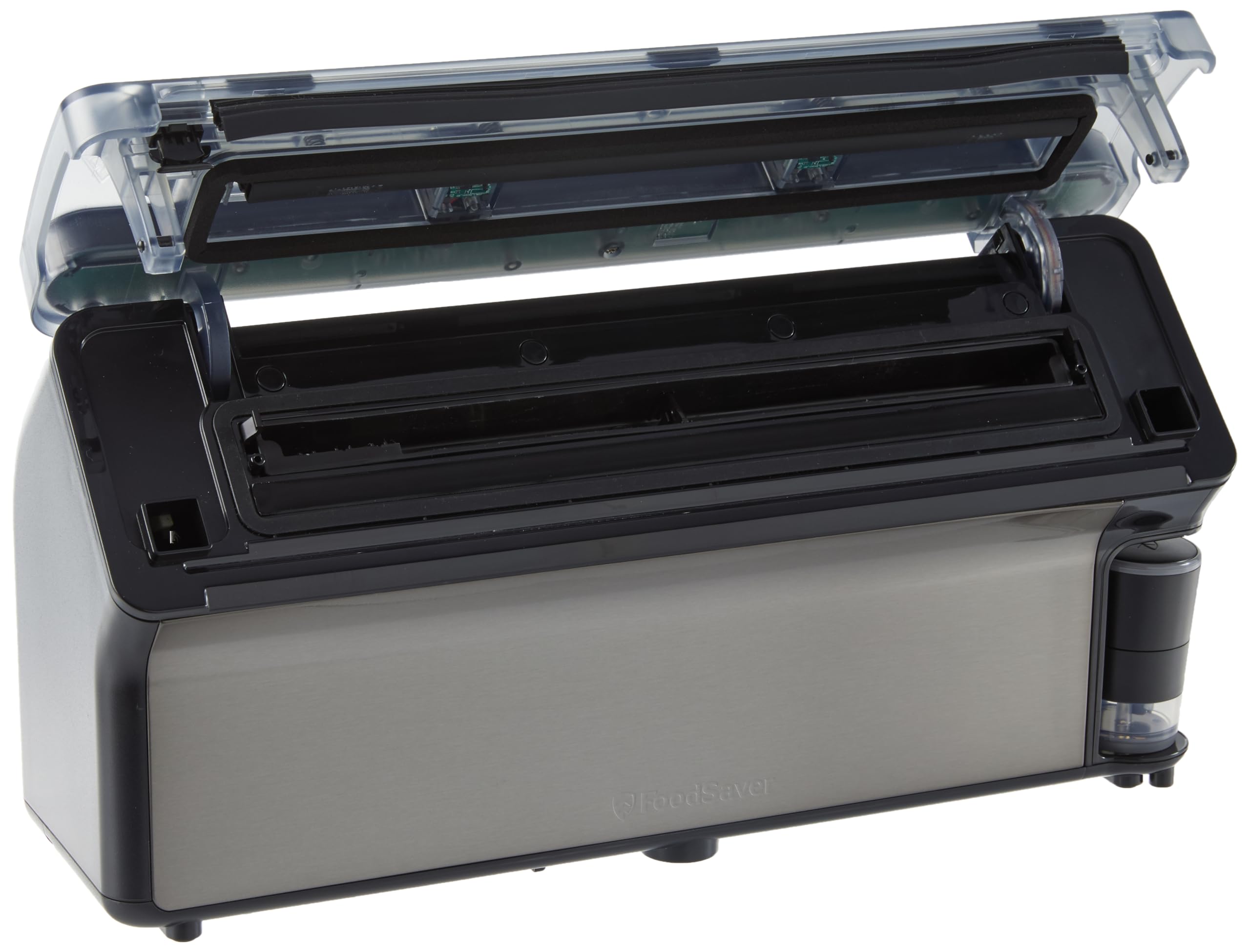 FoodSaver Elite Liquid+ automatic bag detection simplifies sealing.