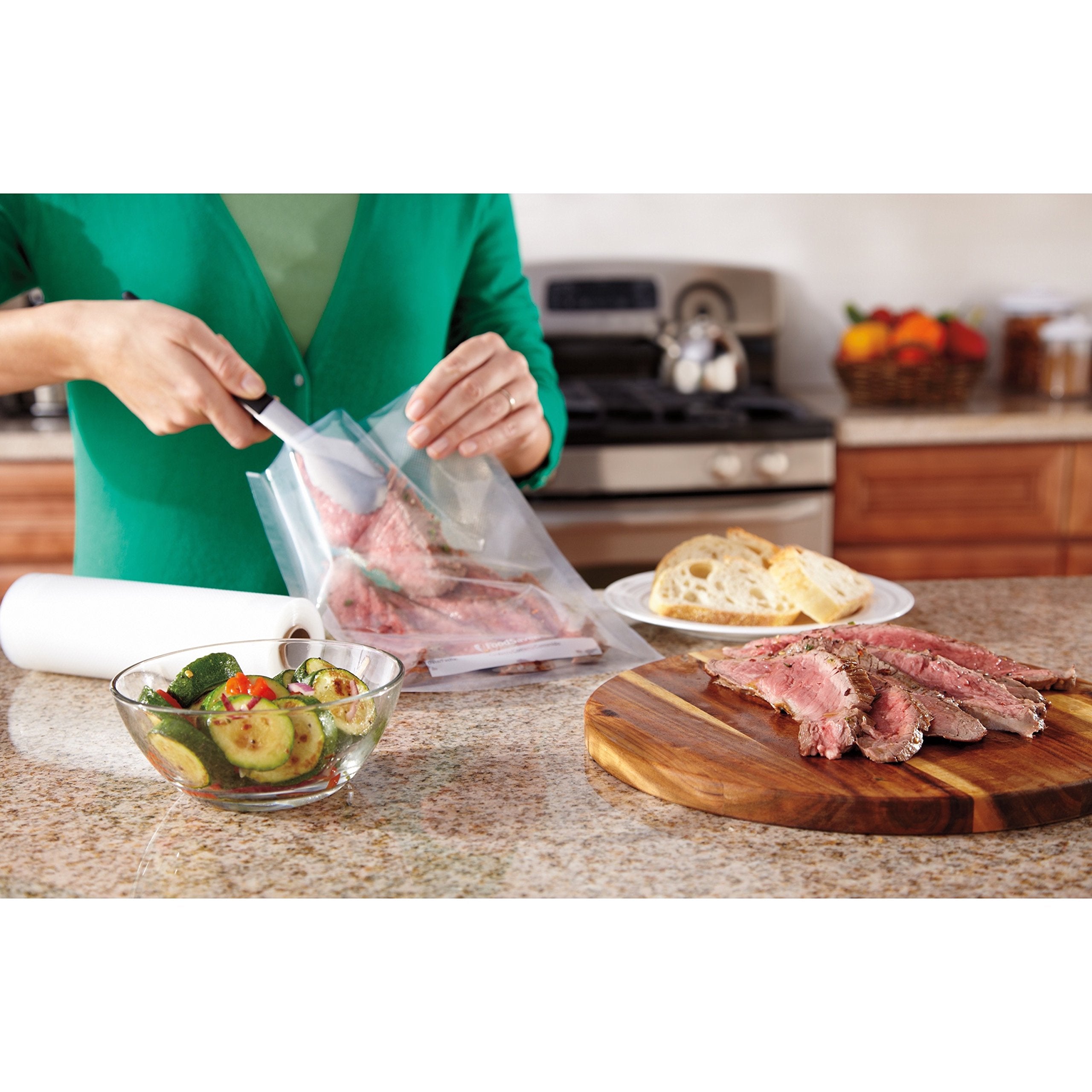 FoodSaver GameSaver in use with a compatible system for secure seals.
