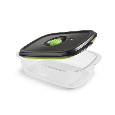Durable Tritan FoodSaver container resists cracks and stains for daily use.
