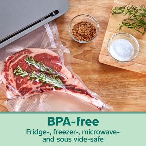 FoodSaver rolls let you create custom bags for various foods.