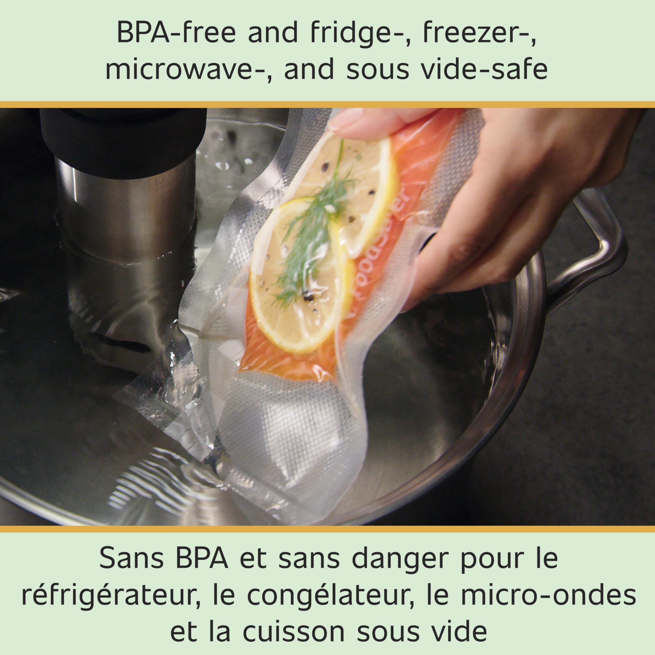 Foodsaver USA-made badge highlighting domestic manufacturing.
