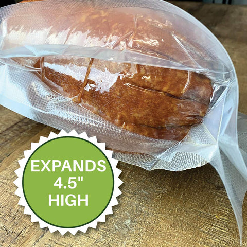 FoodVacBags XL gusseted bags ideal for casseroles and large dishes.