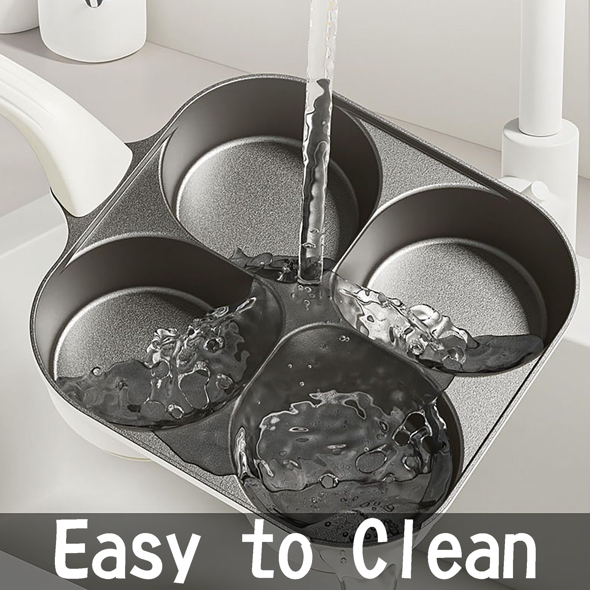 Foorey Home Egg Pan nonstick coating enables easy food release.