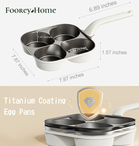 Foorey Home Egg Pan on-stove design supports induction and gas cooking.