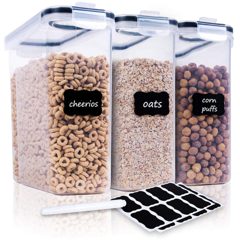 FOOYOO 3pc cereal containers airtight for fresh pantry storage