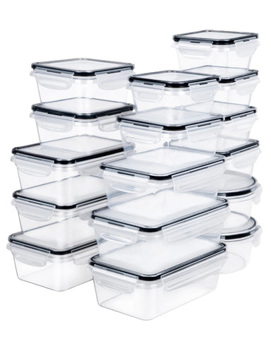 FOOYOO airtight snap-lock lids keep food fresh and odors contained.