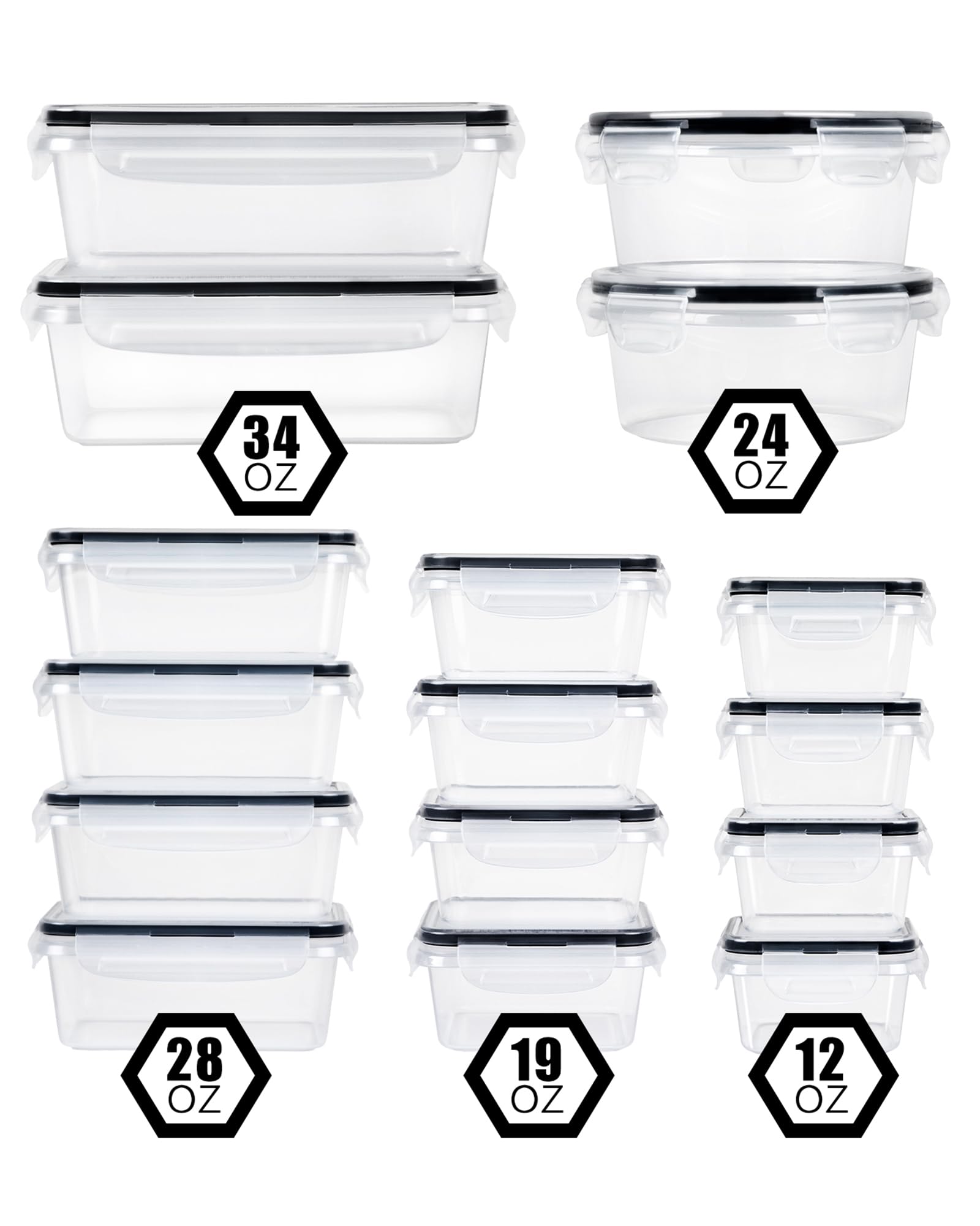 FOOYOO freezer and microwave safe containers for easy meal prep.