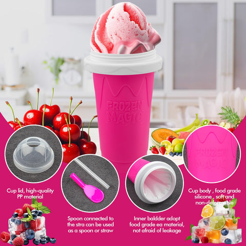 Fopudy slushie cup EVA lining protects the inner chamber during use.