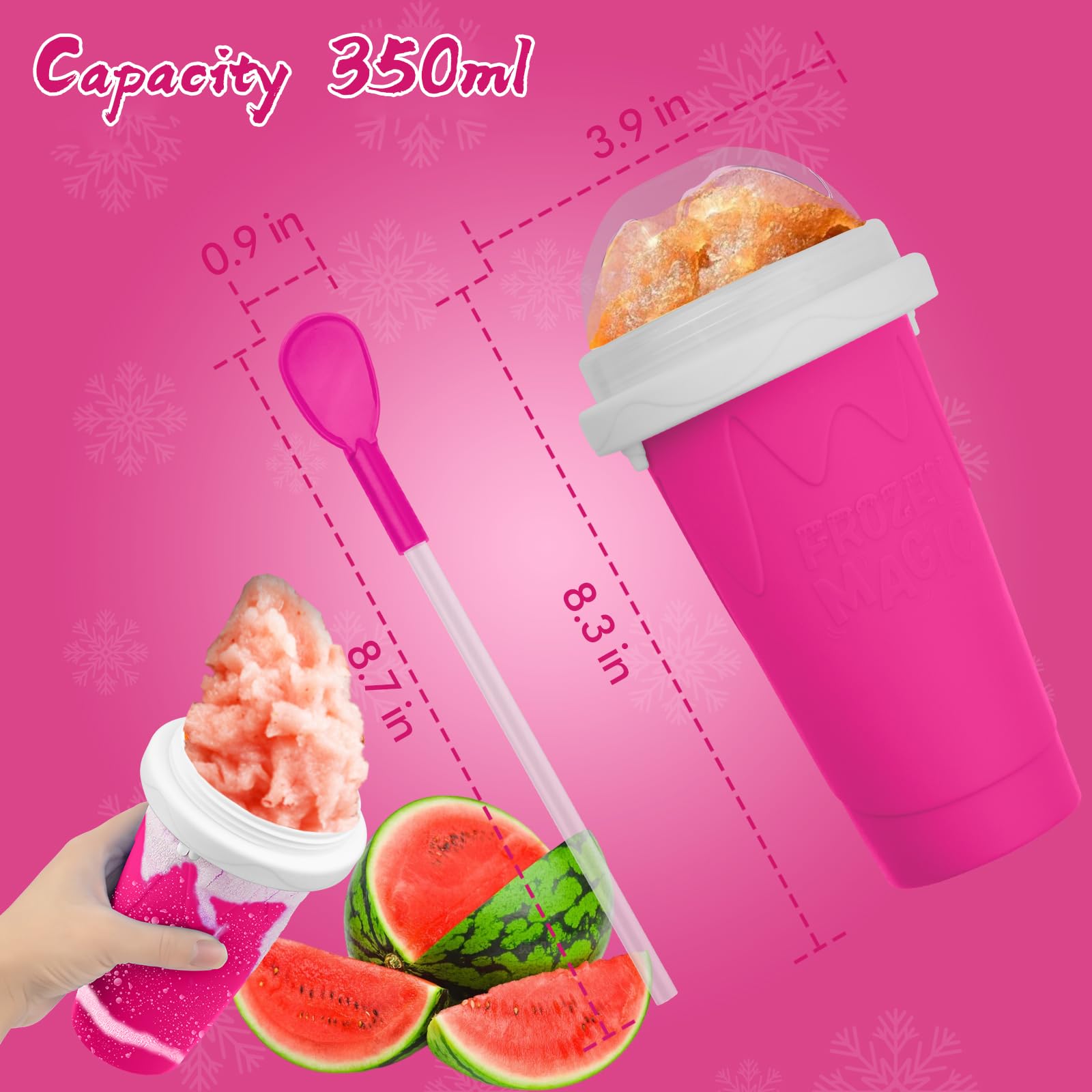 Fopudy Slushy Maker Cup portable design suitable for travel and gym.
