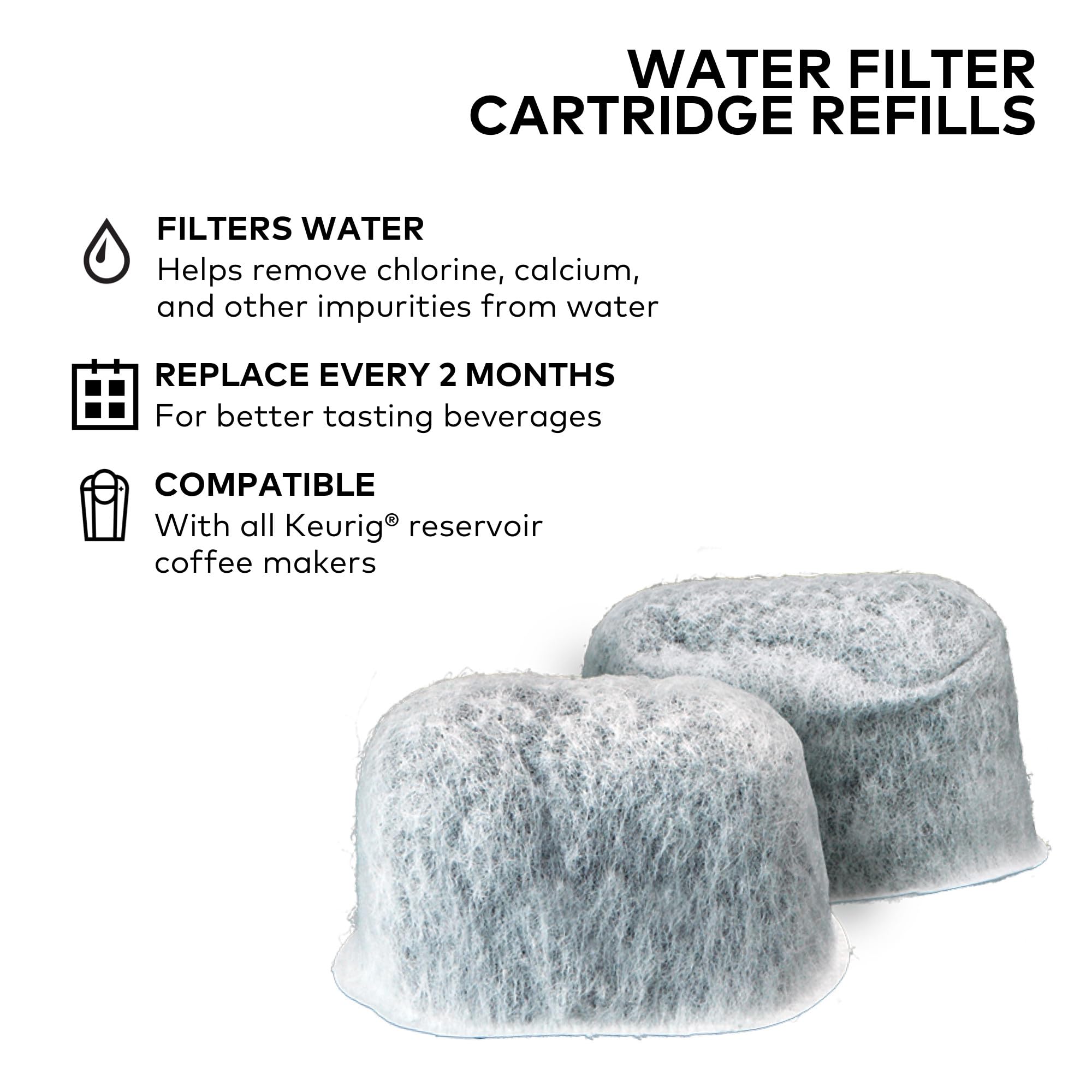Cartridges for use with Keurig water filter handles