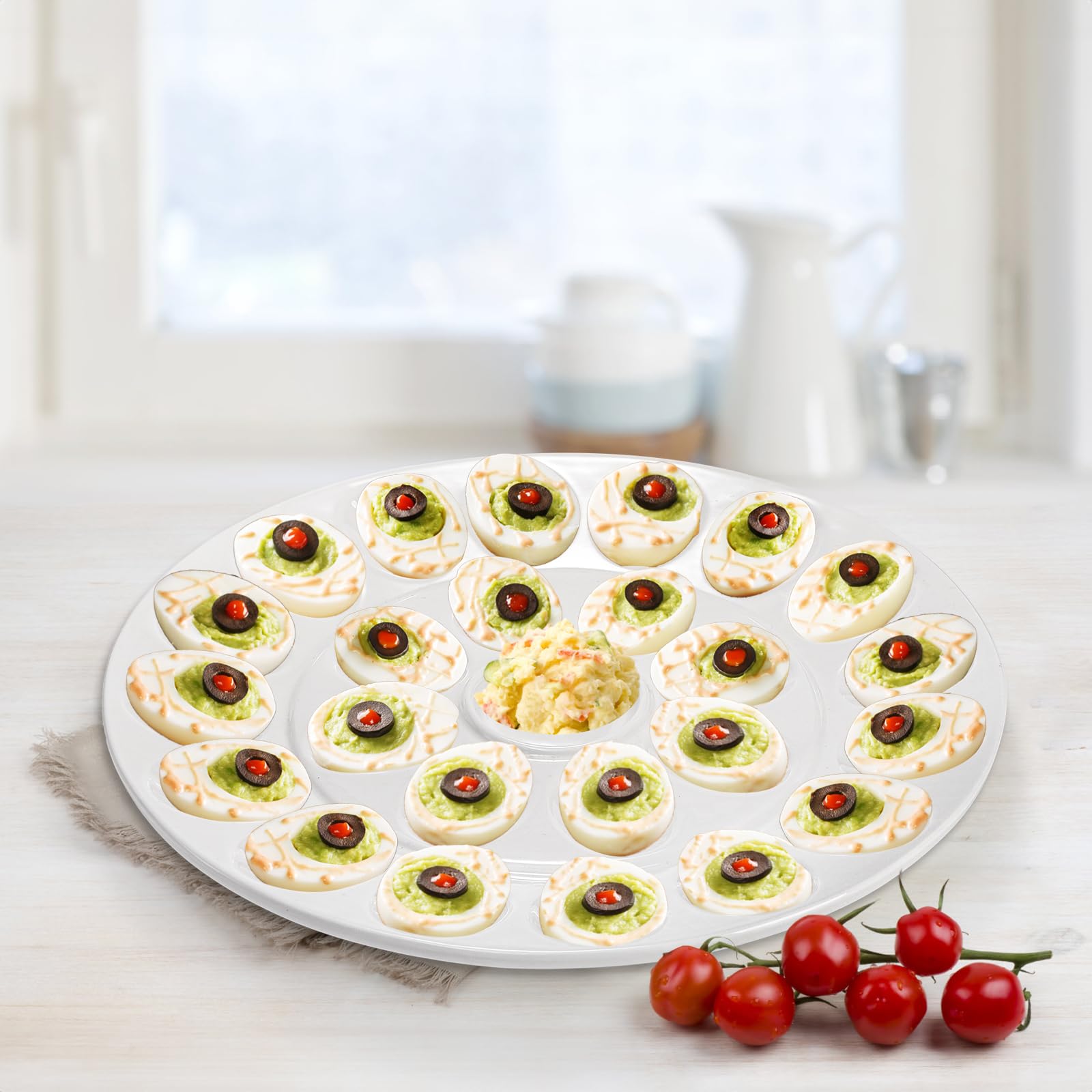 Foraineam 24-egg tray works as a holiday centerpiece
