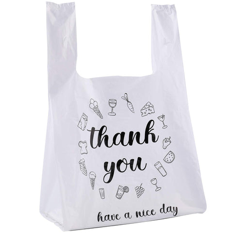 Foraineam thank you bags 13x7x21 inch, sturdy packing for groceries.