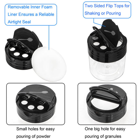 Foraineam two-sided flip lid enables shake or pour without removing cap