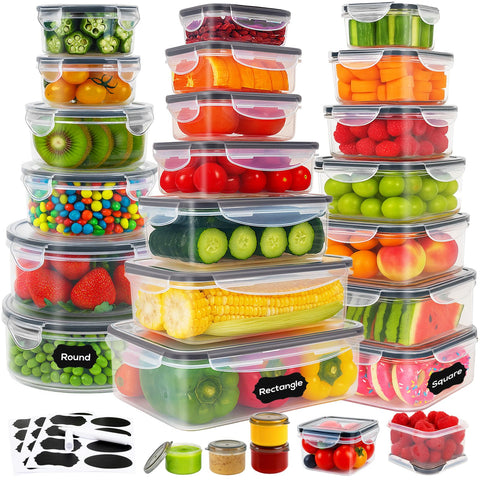 Forest Breathing 50-piece clear containers for easy meal prep