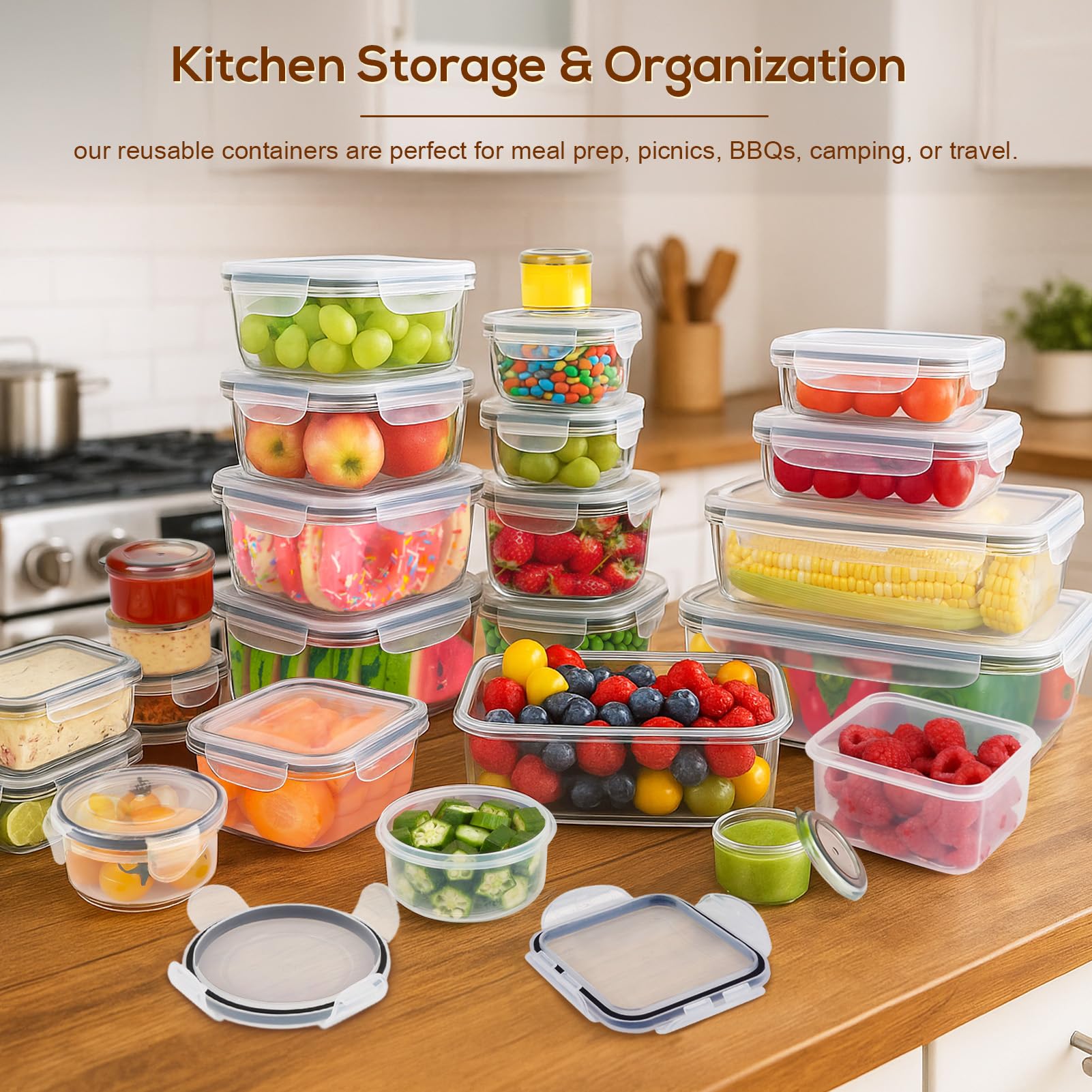 Forest Breathing BPA-free plastic safe for microwave without lids