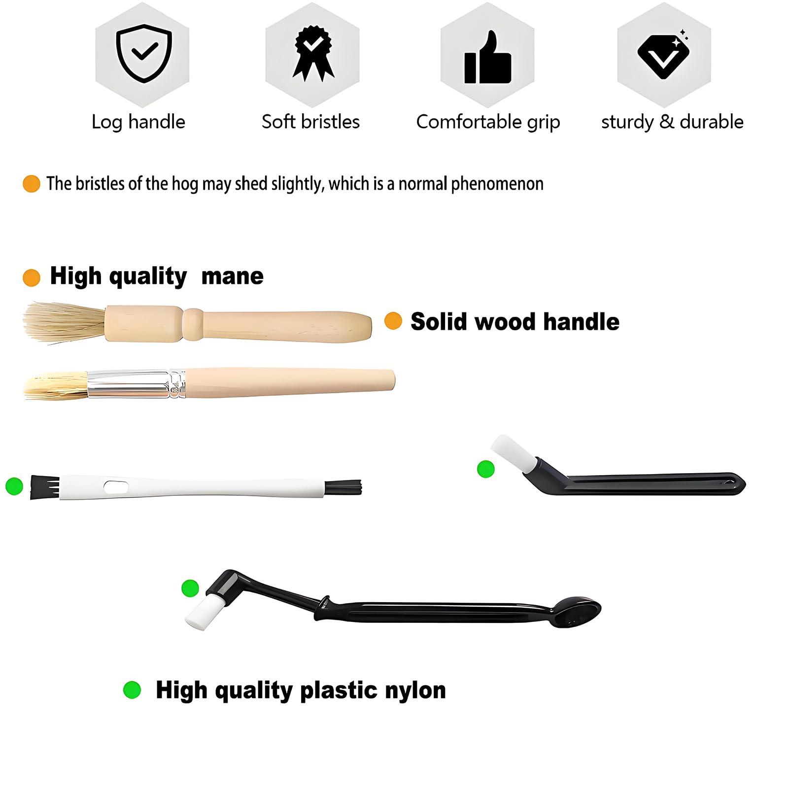 Forever Bene stainless steel long-handled brush with bendable head for hard-to-reach areas