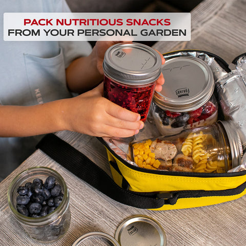 FORJARS airtight regular-mouth lids seal mason jars for reliable preservation.