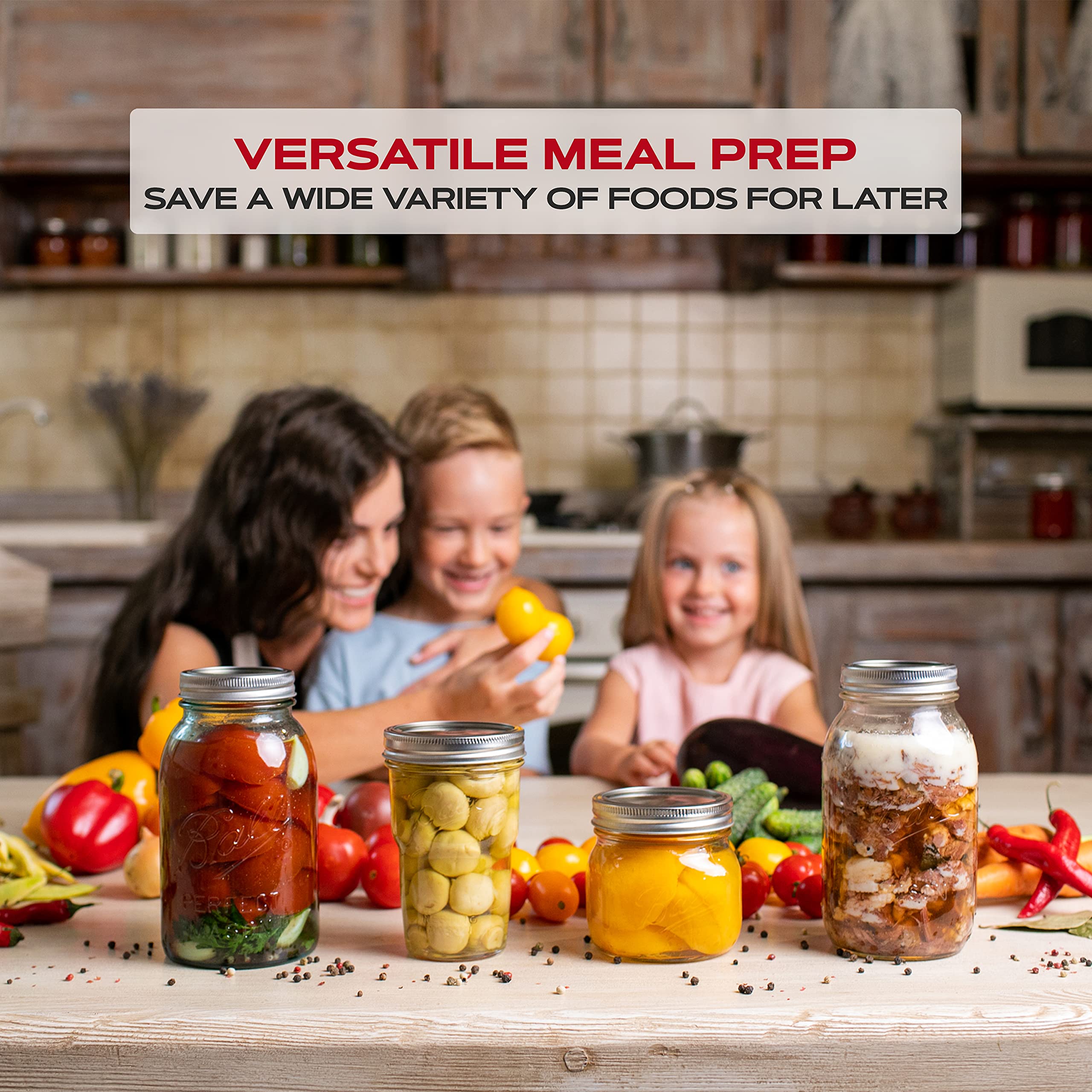 FORJARS Ball-compatible lids fit standard jars for extended pantry freshness