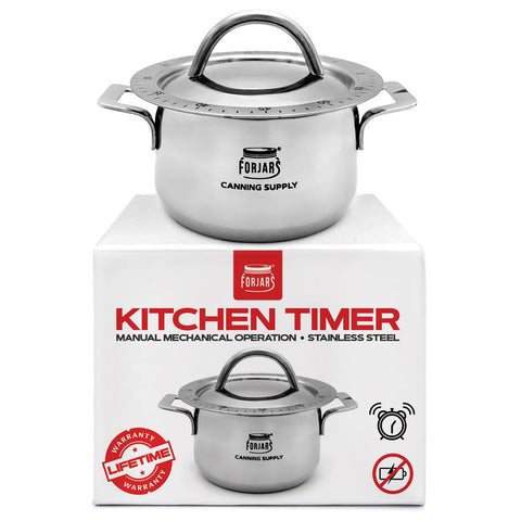 FORJARS mechanical kitchen timer front view with 60-minute dial for precise cooking.