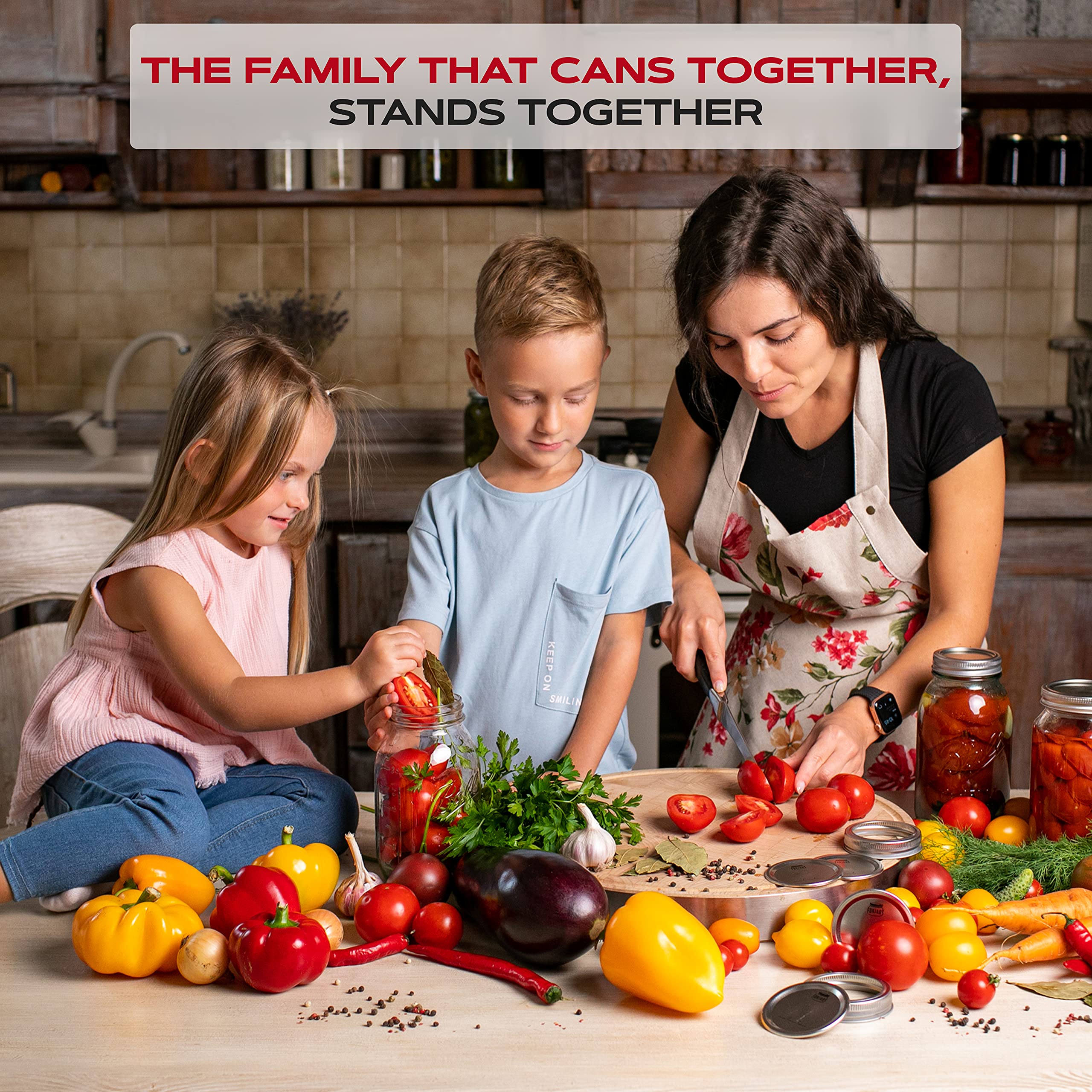 FORJARS regular-mouth lids designed by canners for dependable home canning.