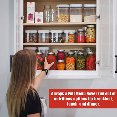 FORJARS lids click into place with a crisp seal for meal prep.