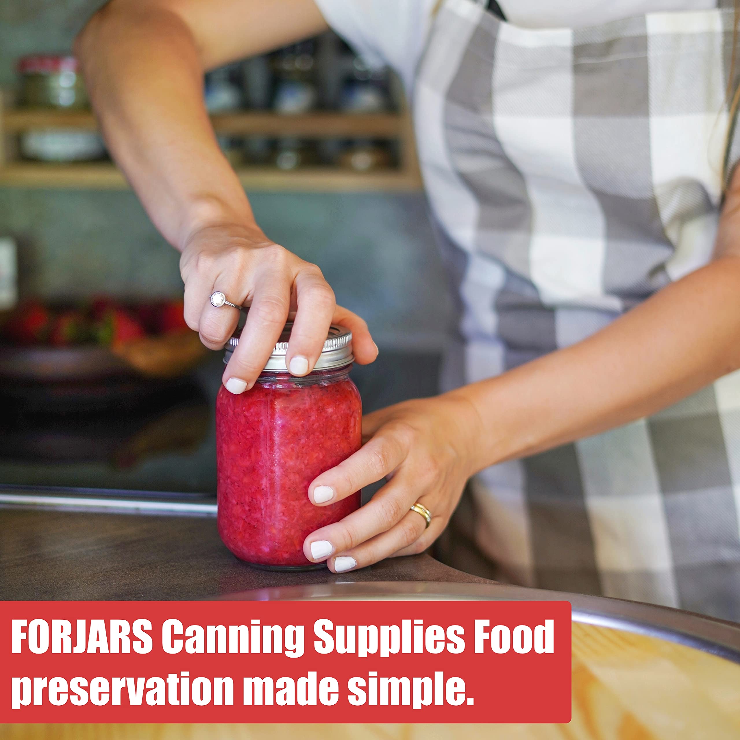 FORJARS stainless steel rings for regular mouth jars ensure secure, durable sealing.