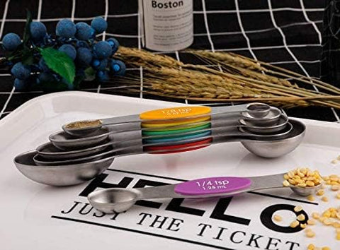 Forkmannie brushed stainless steel spoons resist rust and maintain a smooth, easy-clean surface.