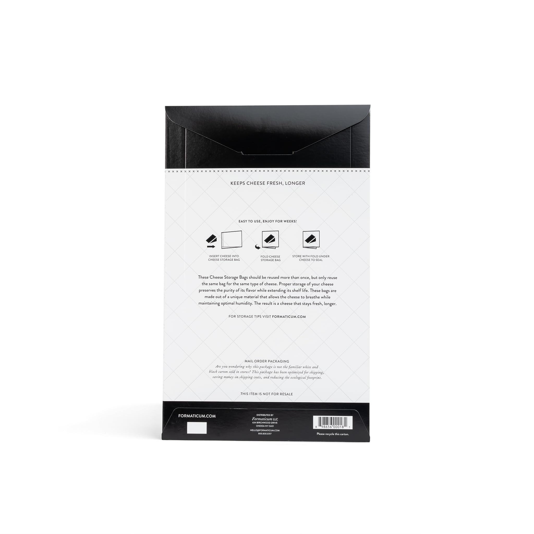 Formaticum wax paper bags in fridge scene preserve moisture and prevent drying