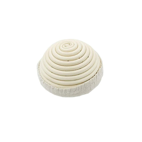 FORSUN natural rattan banneton with cotton-linen liner for easy dough transfer