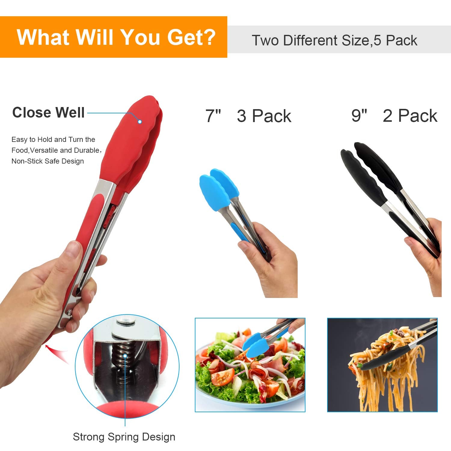 ForTomorrow locking-mechanism tongs allow easy one-handed operation