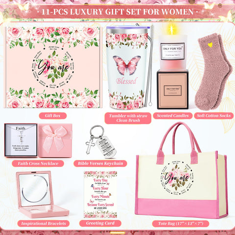 Fortuning's JDS inspirational gifts for women in pink box for birthdays