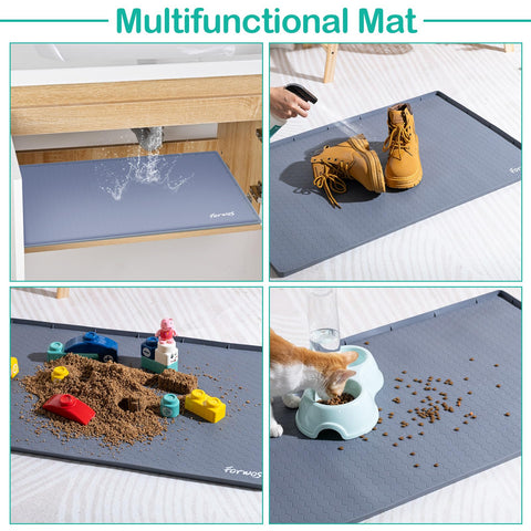 ForWOS multi-use cabinet protector prevents messes in kitchen and bath.