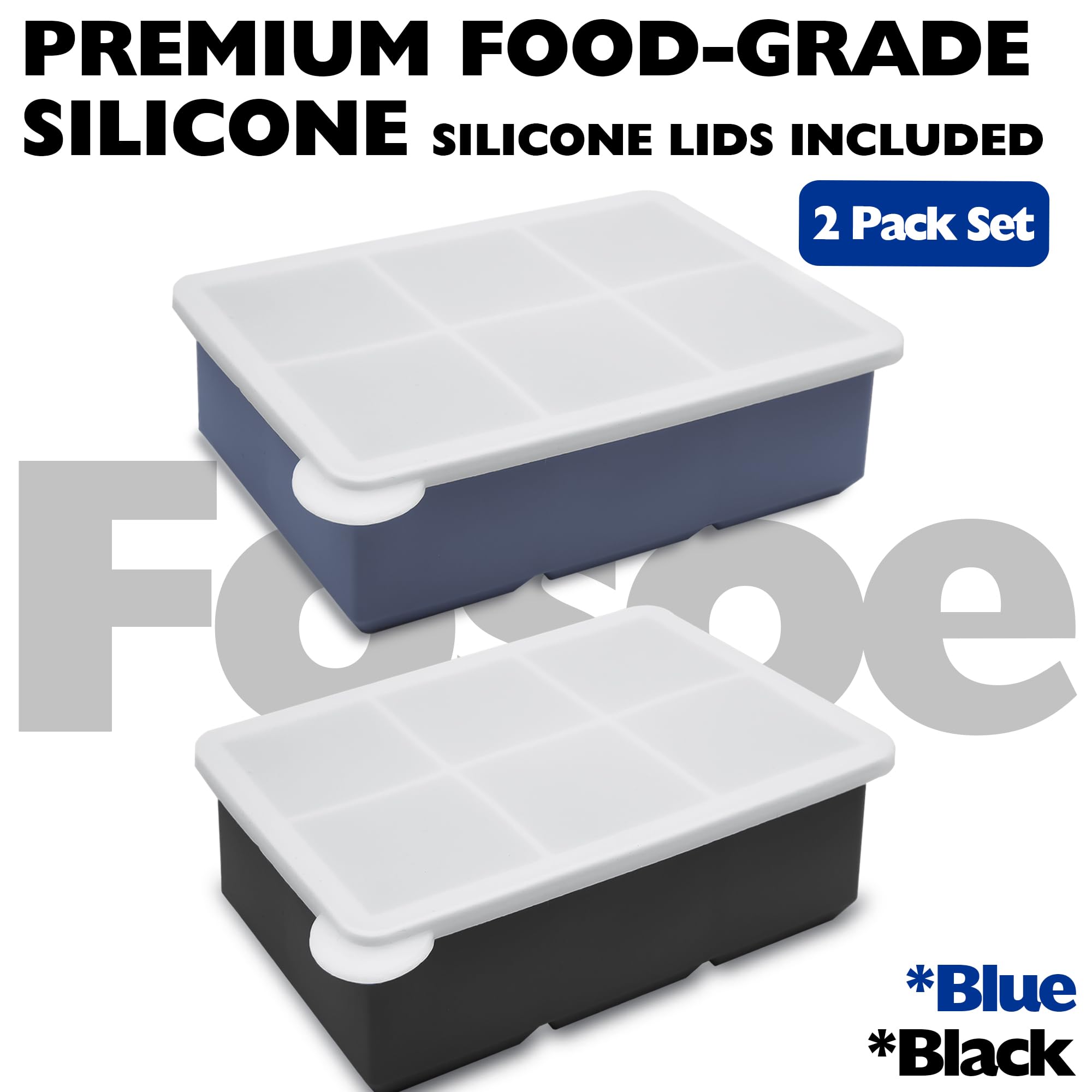 FOSOE freezer-safe square molds save space in your freezer.