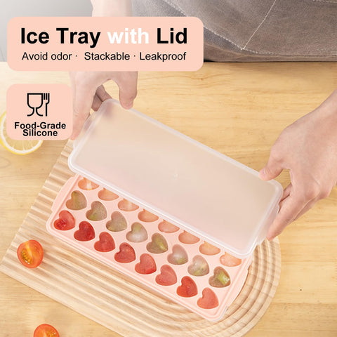 FOSOE leak-proof heart tray keeps fridge odor in check