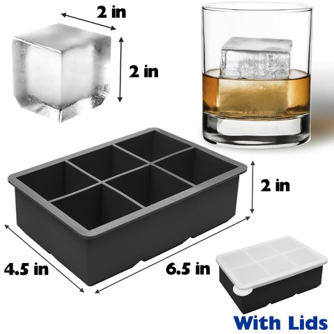 FOSOE large ice cubes ideal for bourbon and cocktails.