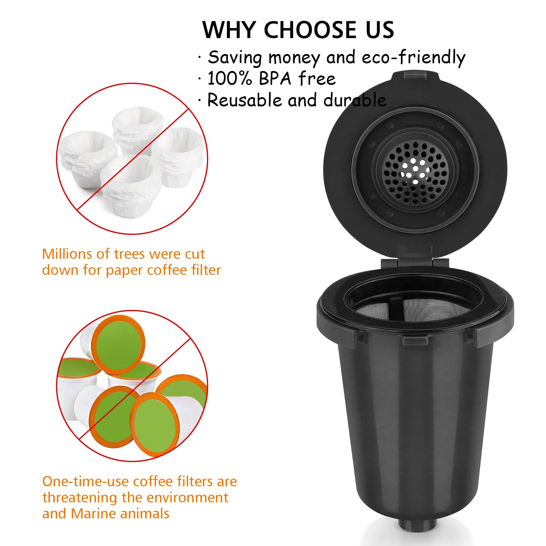 FOTRIC filter cup dishwasher-safe design enables quick cleanup after use.