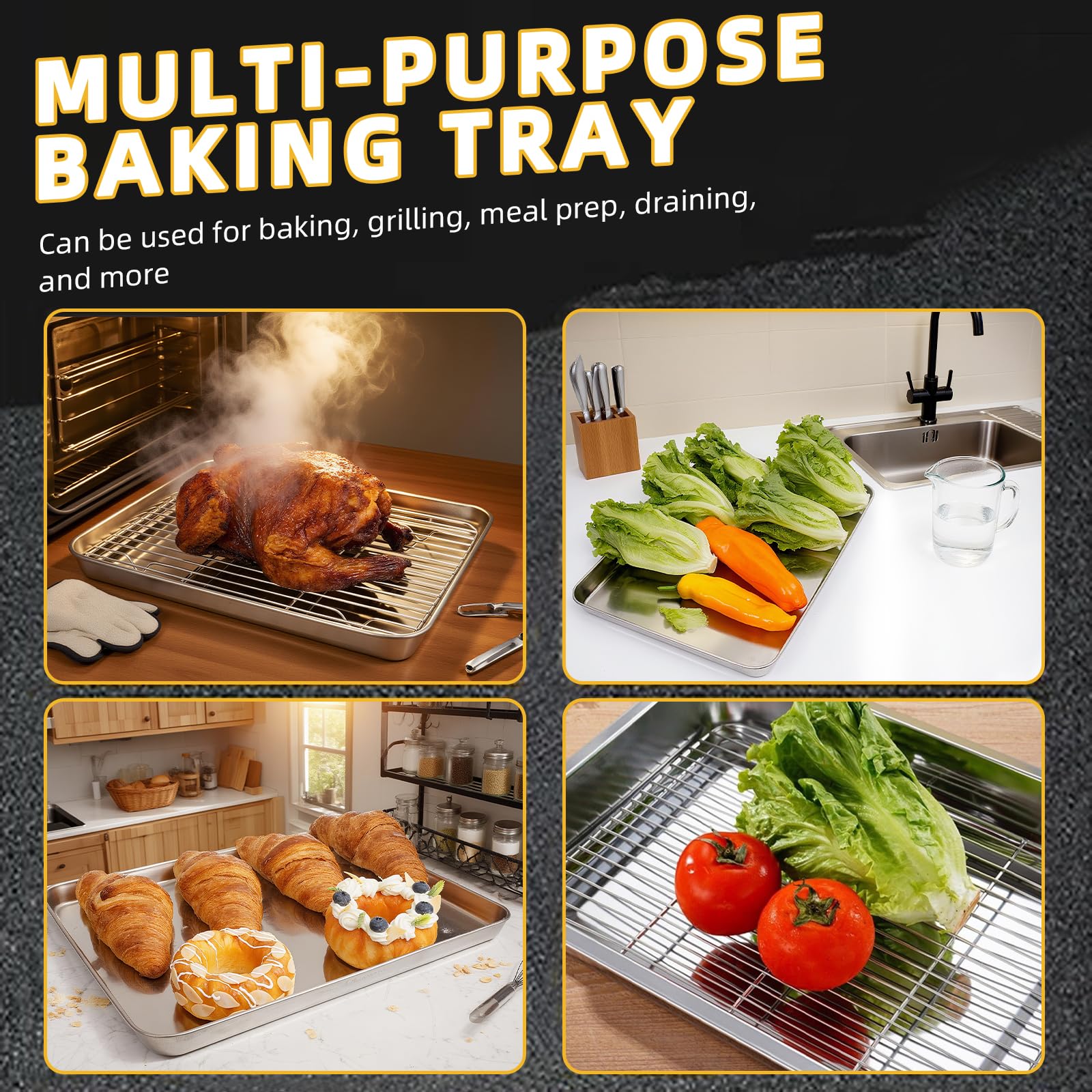 Naturally non-stick surface enables easier cleanup after baking