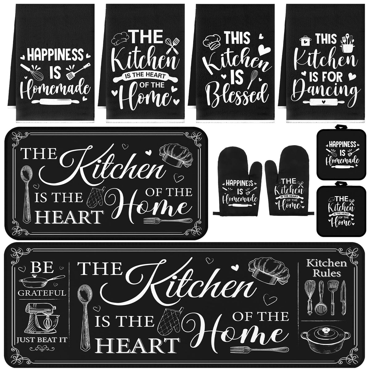 Fourluoo farmhouse kitchen towels close-up showing absorbent microfiber for drying hands