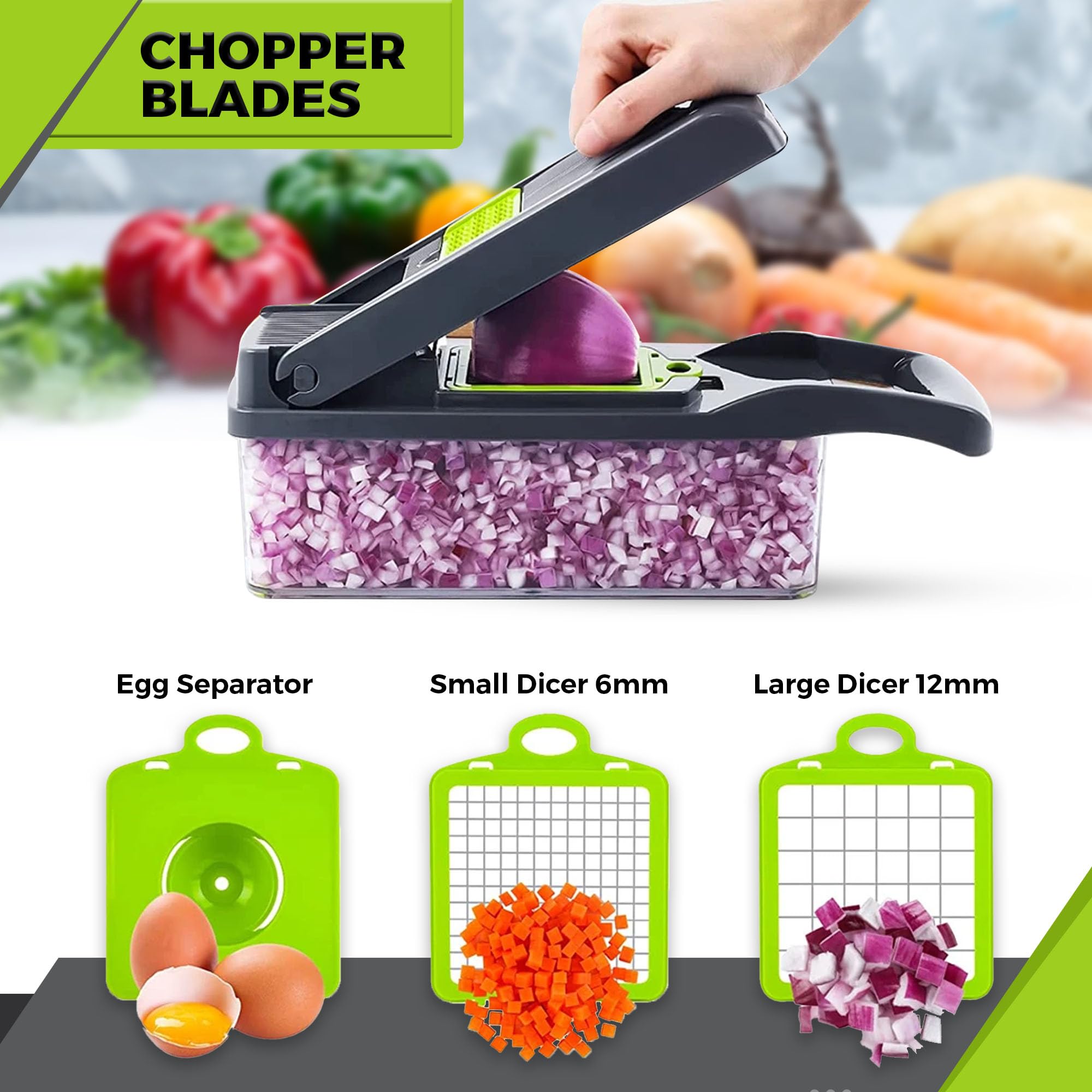 Fourteen Homes blade set with eight interchangeable blades for precise cuts.