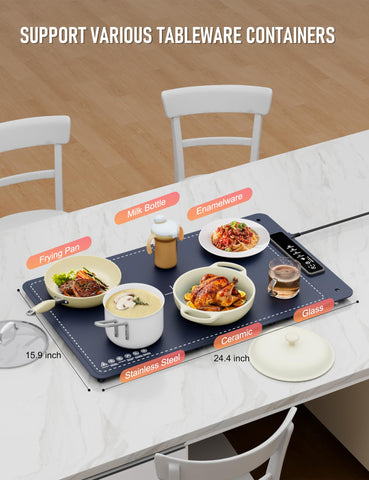 Fousixdi warming mat easy-clean, stain-resistant surface for quick maintenance