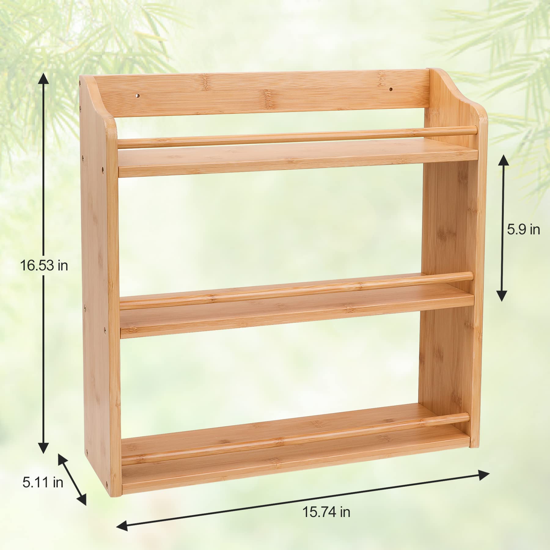 FoverOne bamboo spice rack organized jars optimize kitchen workflow