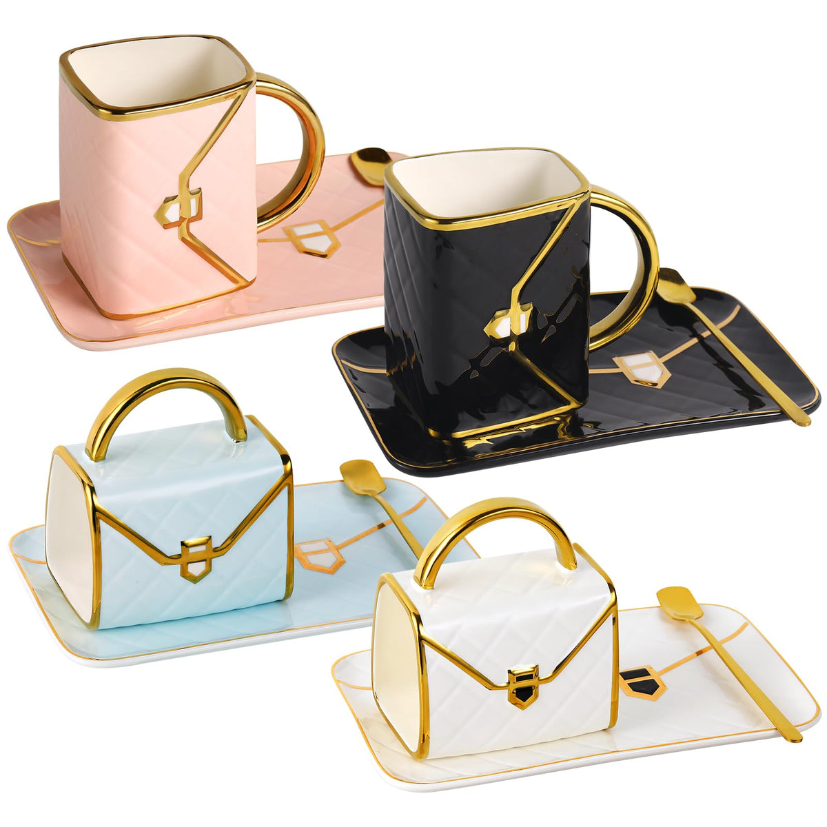 Fovima handbag coffee mug in blue, ideal for daily coffee rituals.