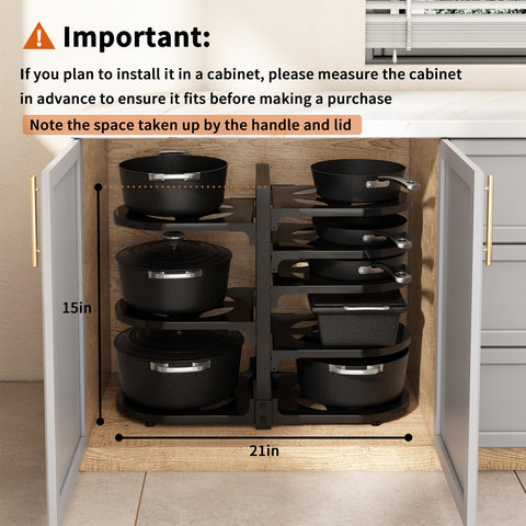 Sleek black finish enhances kitchen aesthetics while reducing clutter.