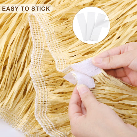 Fovths self-adhesive hoop and loops ensure quick, secure table skirt setup.