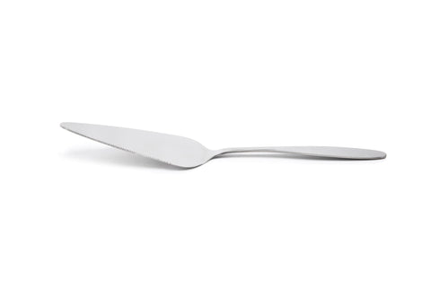 Fox Run polished stainless steel server adds durable, elegant table appeal.